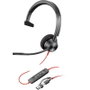Poly Blackwire 3310 Auriculares Monoaurales USB-C con Certificación Microsoft Teams